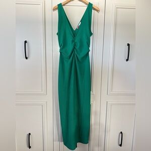 Free People Beach Lyla Dress Golf Green Size M Like New